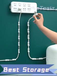 20 Pieces of Cable Manager Clip Cable Management Desktop Wire Manager Data Cable Winder