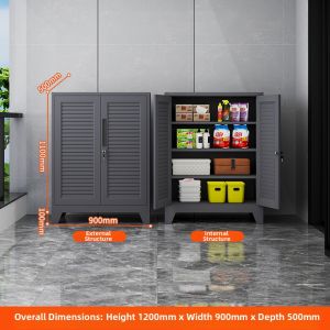 Outdoor Garden Tool Storage Cabinet Waterproof Sun Protection Fishery Equipment Organizer Courtyard Broom Hole Board Household Cabinet