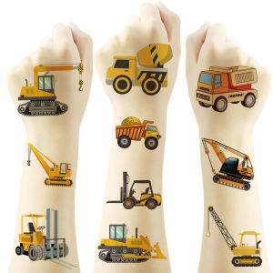 20pcs/pack Cool Engineering Vehicle Tattoo Stickers Funny Children Temporary Waterproof Tattoos Sticker Kid Christmas Gift Toy