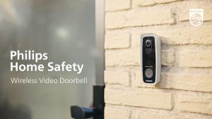 PHILIPS Home Safety Wireless Video Doorbell 5000 Series HSP5300/01 / Doorbell Chime HSP5310/01 (Sold Separately)