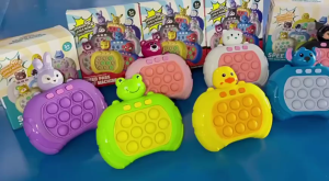 Quick push button press game machine childrens thinking logic focus on hitting the goblin level puzzle toys