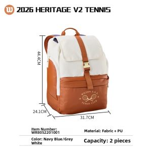 Wilson | Vintage Large Capacity Multi-functional Tennis Backpack