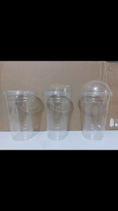 Ly nhựa PET 360m - 12oz UKP (Loại dày) Set 100-300 cái kèm nắp