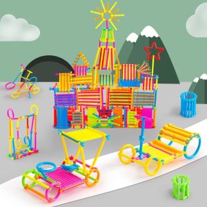 100/400Assembled Building Blocks DIY Smart Stick Blocks Imagination Creativity Educational Learning Toy Children Gift