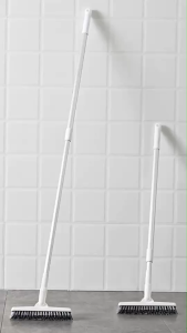 Lady Lin แปรงขัดพื้น ด้ามปรับระดับสั้นยาวหัว - หมูนาคิ น้ำหนัก เบา กระเบื้อง ปูน