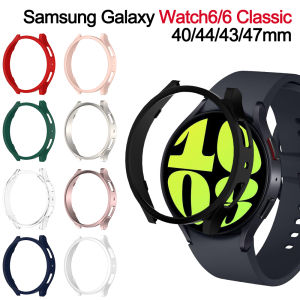 Case for Samsung Galaxy Watch6 Classic 43mm/47mm Galaxy Watch 6 40mm 44mm Screen Protector PC Bumper All-Around Accessorie