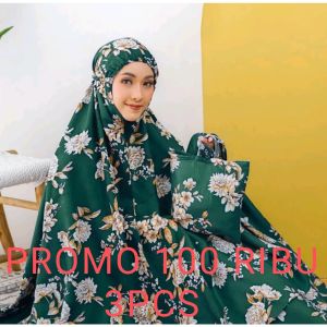 Paket Hemat Isi 3Pcs Mukena Motif Jumbo Terbaru Grasella Bahan Adem Murah Lembut Nyaman Mewah Terlaris