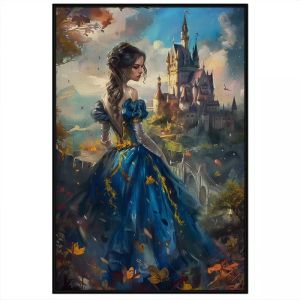 Tranh công chúa cổ tích tranh sơn dầu cổ điển Châu Âu tranh treo tường tranh dán tường treo phòng bé gái in canvas. CGI - 561
