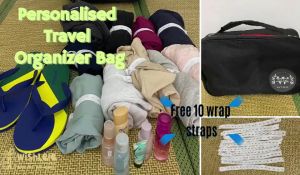 Personalized Travel Organizer Storage Bag| Gym Bag | Waterproof | Teacher Day Gift| Christmas Gift|Farewell Gift