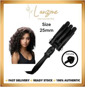 Professional Hair Waver Wave Curler Ceramic Hair Curling Iron 3 Barrel Clamp Electric Magic High Quality Wave Curler 25mm