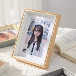 Minimalist Photo Frame Wood Transparent Photo Frame 4R/6R/8R/A4A4Size Picture Frame Natural Solid wood Wall Mount Bingkai Frame Gambar DIY 极简风格相框