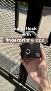 Vinero Iron Smart Padlock Fingerprint Bluetooth Water Resistant IP65
