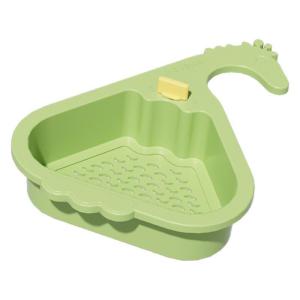 1 คลิกเปิดสามเหลี่ยมอ่างล้างจานตะกร้ากรองท่อระบายน้ําติดผนังสําหรับห้องครัวล้างจานผักไม่มีเจาะเก็บ