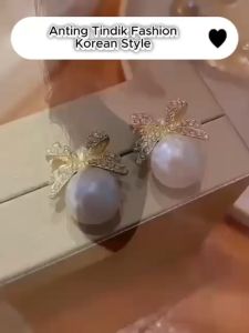 Anting Hijab Fashion Korean Style 1 Pasang Simple Earring Alloy Jewelry Anting Tusuk Tindik Piercing Hoop Earrings