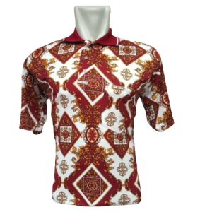 KAOS KERAH PRIA DEWASA LENGAN PENDEK MOTIF BATIK TERBARU