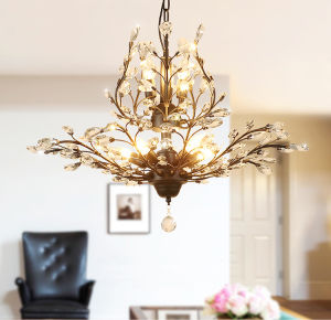 Fancy Crystal Chandelier Living Room Retro European Ceiling Creative Led Entrance Restaurant Scandinavian Stylish Lamps