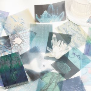 JCAC 20pcs/bag Tracing Paper M5 Craft Book: Vintage-Patterned Non-Adhesive Bullet Journal Backing and Decorative Paper