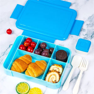 1330ML Lunch Box Adult Bento Boxes Food Containers with 6 Compartment and Tableware For Snack Work School Microwave Oven Heating