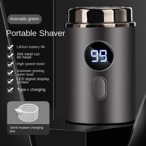 1 electric shaver mini portable facial electric shaver rechargeable dry wet dual-use mens shaver car travel office shaver