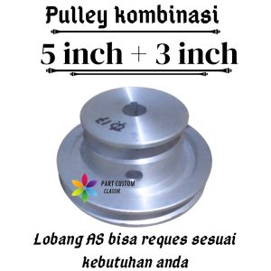 Pulley pully puli  SUSUN KOMBINASI 5 inch + 3 inch PADAT