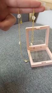 Kalung Bunga Mutiara Putih Titanium Anti Karat Dan Luntur - Staycool shop