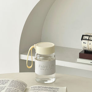 ที่ครอบแก้วใสสำหรับต้มชาแบบพกพาขนาดเล็ก เวอร์ชั่นผู้หญิง ทนความร้อนสูง ดีไซน์สวยงาม ที่ครอบแก้วแบบติดเชือก