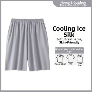 Nanjiren | Cooling Ice Silk Mens Shorts Home Pants