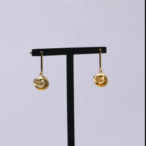 Chow Sang Sang 周生生 999 Gold Essence Earrings for Women 95852E Price-by-Weight 5.24g Gold