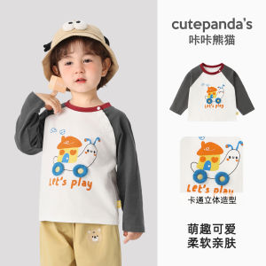 Childrens Long Sleeve T-Shirt Baby Autumn Clothes Spring Base Shirt Girls Boys Kids Casual Style Cartoon Pattern round Neck