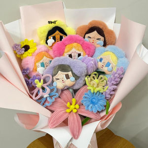 CRYBABY Sad Club Series Blind Box Toy Figures Cute Anime Plush Flower Bouquet Collection Ornament Doll Decor Girl Gifts