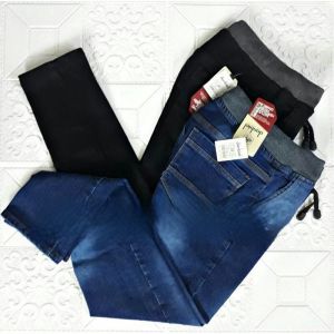 Celana Panjang Jeans Pinggang Karet Pria