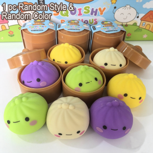 Popular New-Style Bun-Shaped Squishy Toys Come with Small Box as Shown in the Picture. Perfect for Home Leisure Office Relaxation Exquisite Small Items for Fun and Creativity Birthday Party Favors