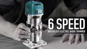 REAIM Electric Palm Router Wood Trimmer Machine Portable Woodworking Tool for Edge Trimming Grooving Chamfering and DIY Projects