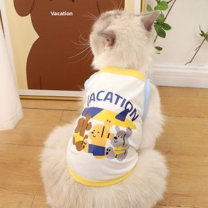 Mint Gradient Thin Cat Dog Vest Spring Summer Autumn Anti-Loss Hair Clothing Lightweight Pet Vest for Dogs And Cats