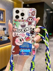 Cute Cartoon Phone Case for iPhone 16 pro Max Apple 15 pro Mobile Phone Cover Fashionable Creative Protective Shell TPU Material