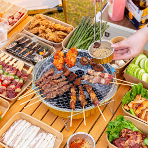 MEIDI | Disposable Outdoor BBQ Set Charcoal Grill