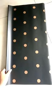 Kertas Buket Bunga Polkadot Cellophane Flower Wrapping Paper Waterproof Motif Pollkadot KB6043