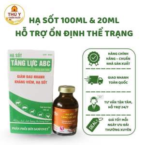 Hạ Sốt Tăng Lực ABC – Hỗ Trợ Hạ Sốt Tăng Sức Cho Heo Bò Gà Vịt (20ml không hộp / 100ml có hộp)