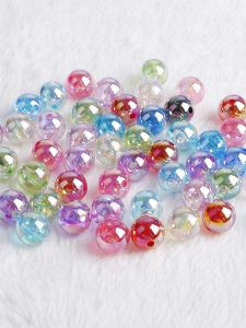 Colorful Acrylic Loose Beads for Childrens Bracelets Handmade DIY Material Mobile Phone Chains Pendant Accessories