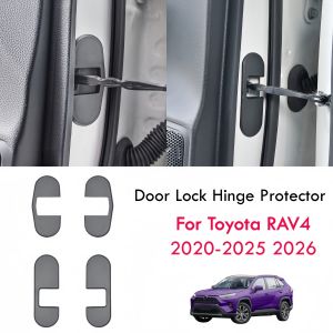 4PCS Car Door Lock Hinge Protector Covers For Toyota RAV4 2020-2025 2026 Door Stop Limiter Waterproof Protective Auto Accessory