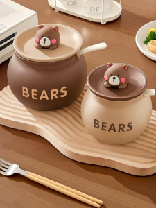 HANXIAO | Heat Resistant Oil Storage Pot with Lid and Strainer
