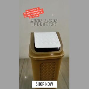 Keranjang Sampah / Tempat Sampah Rotan / Tong Sampah Merek CLUB Motif Rotan 15 L Injak Dust Bin Club DBR 15 Liter