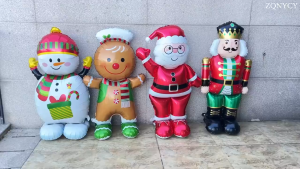 Christmas Decor Merry Christmas Santa Claus Snowman Christmas Tree Foil Balloons Xmas Party Needs