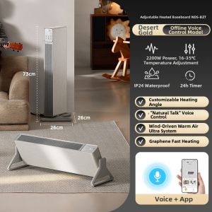 Midea | Voice Control Graphene Rapid Heating Flat Standing Space Heater