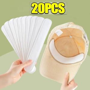 10/30pcs Hat Sweat Absorber Stickers Women Men Cotton Anti-dirt Sports Belt Cap Rim Invisible White Tape Hat Reducer Liner Pad