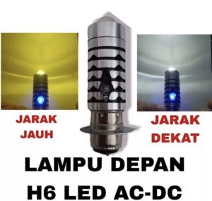 Lampu LED Utama Motor Mobil H-4 Laser D2 2 Warna Putih/Kuning & Putih/Putih DC - D2-H4 Senja biru Vixion tiger mxking scoopy klx crf dll