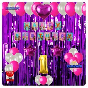 Set Paket Dekorasi Pesta Balon Ulang Tahun & Banner Happy Birthday
