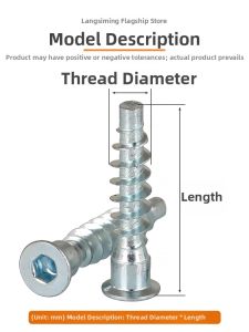 LANGSIMING | Flush Countersunk Woodworking Zinc-plated Screws