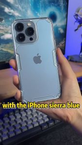 Ốp lưng TPU chống sốc lưng PC cường lực cho iPhone 15 Pro Max 15 Pro iP 15 15 Plus hiệu Nillkin Nature Pro - Mỏng 0.6mm đệm khí 4 góc gờ bảo vệ camera