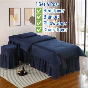 1 Pakej 4 Helai Cadar Katil Urut Sesuai Untuk Katil Salun Kecantikan Katil Spa Rawatan Muka